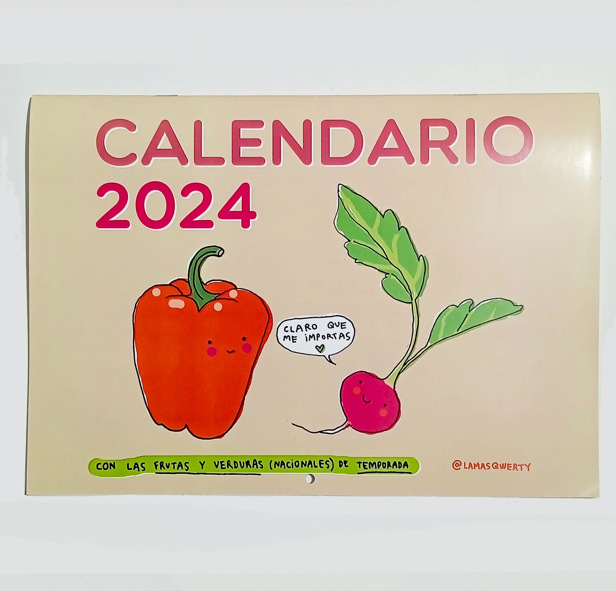 Calendario 2024 con las frutas y verduras de temporada X LAMASQWERTY – La  Llama Store