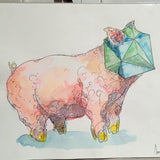 DANI BUCH | Cerdo con cubo (original)