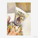 LAMASQWERTY | Print A4 "Gato con collar isabelino"