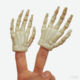 Mano de esqueleto fluorescente para los dedos