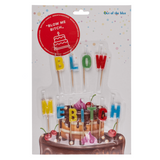 Velas de cumpleaños "Blow me bitch" y "Grumpy old man"