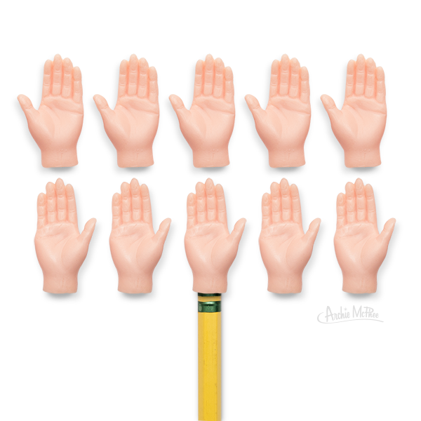 Mini-manos diminutas para los dedos de las manos diminutas
