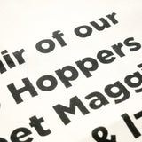 Tote bag "Souvenir of our trip to Hoppers", homenaje a Jaime Hernández