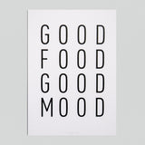 Postal "Good food good mood"