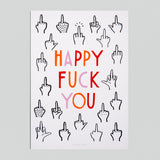 Postal "Happy fuck you"