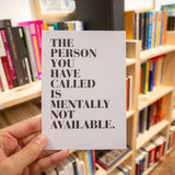 Postal "The person you have called is mentally not available"