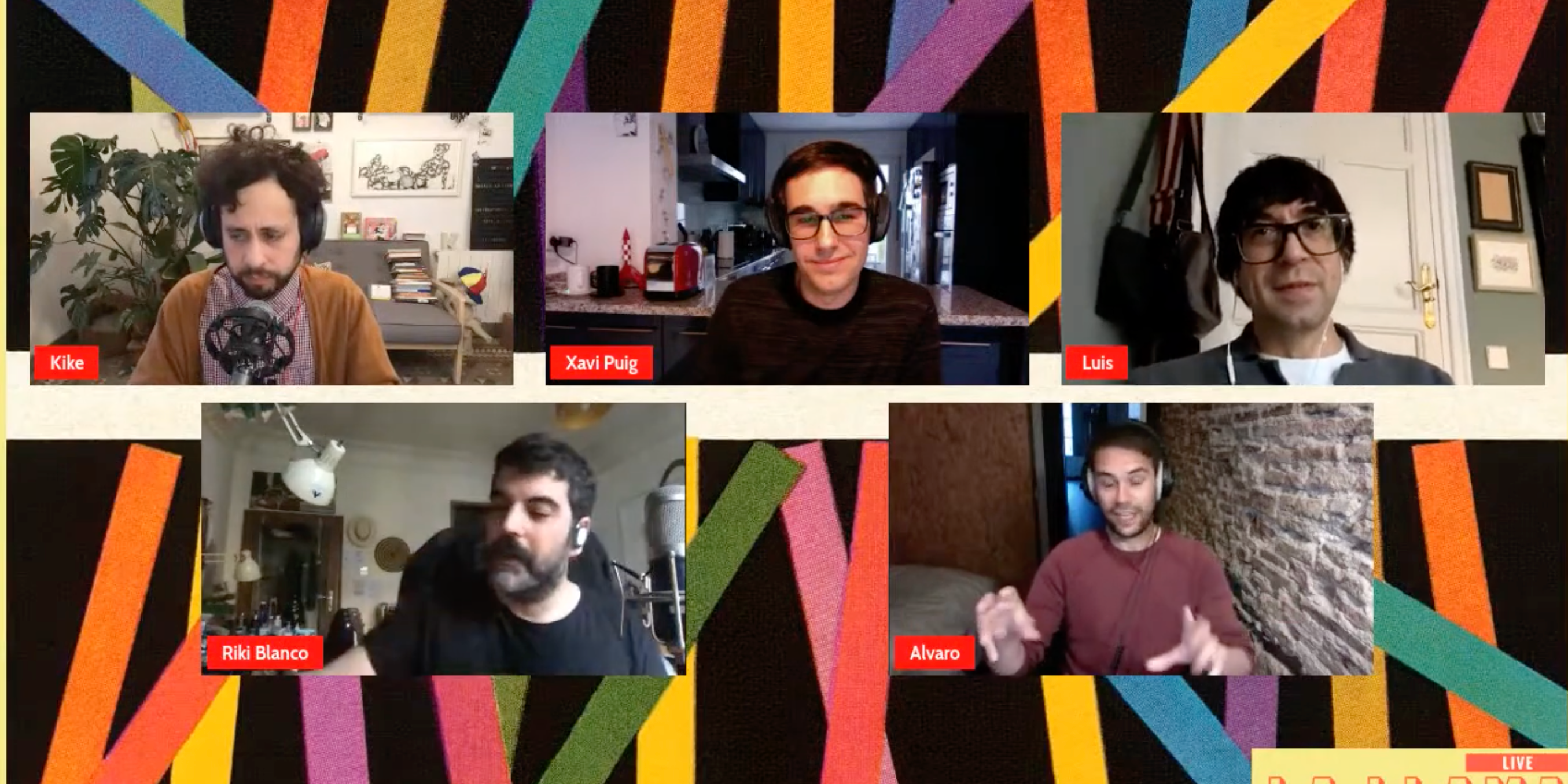 Presentando "La poesía que nos merecemos", de Riki Blanco, con Álvaro Carmona, Luis Piedrahita, Xavi Puig y Kike García