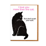 Postal "I love you more than the cat"
