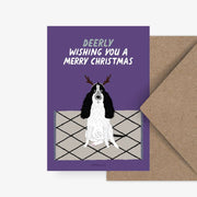 Postal "Deerly Wishing You a Merry Christmas"
