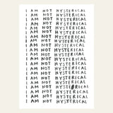 Postal "I am not Hysterical" (risografía)