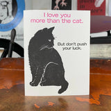 Postal "I love you more than the cat"