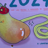 Calendario 2027 con las frutas y verduras de temporada X LAMASQWERTY