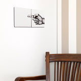 Kit 2 azulejos autoadhesivos: "Mano indicando izquierda"