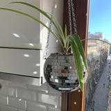 Macetero "bola de discoteca"