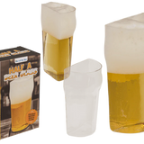 Medio vaso de cerveza