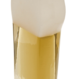 Medio vaso de cerveza