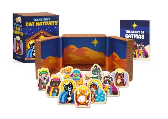 Mini pesebre de gatitos "Teeny-Tiny Cat Nativity"