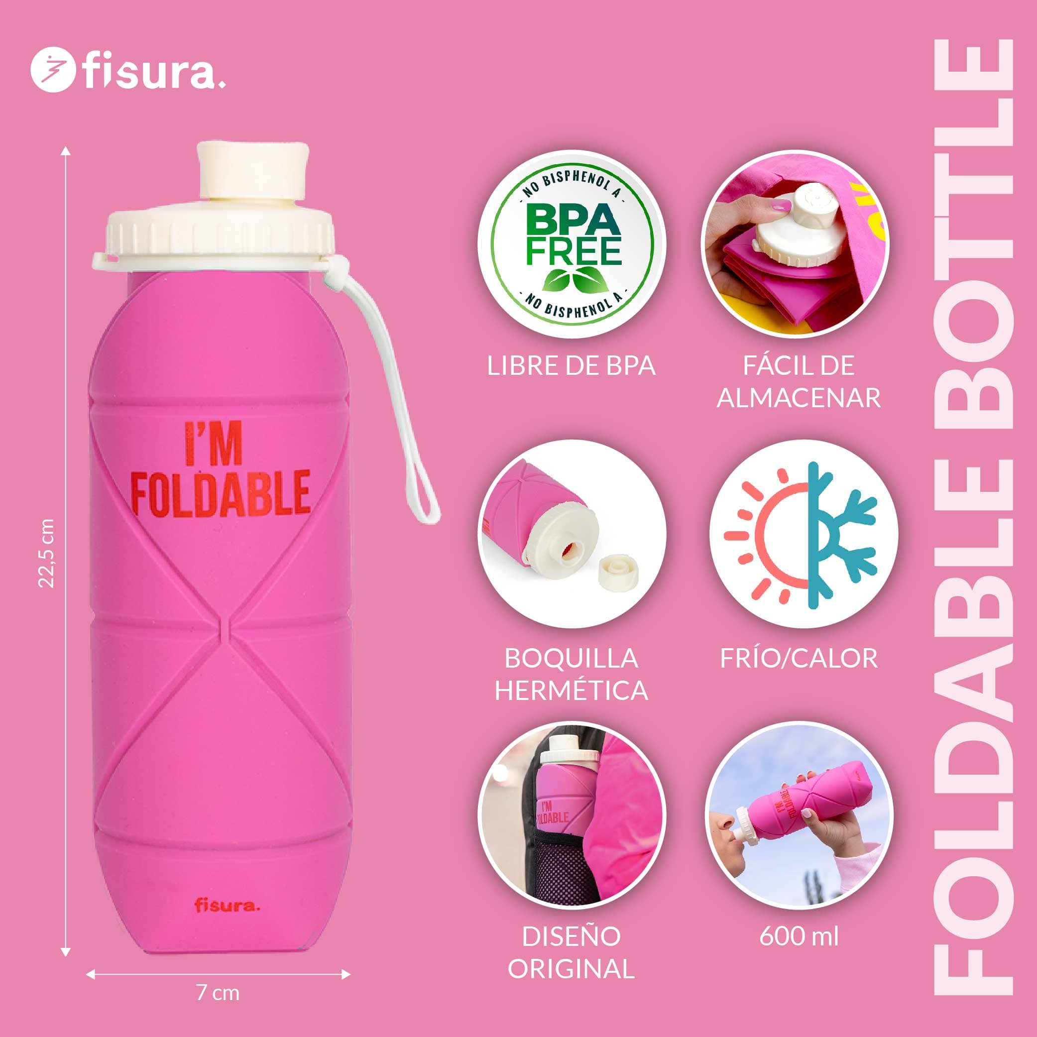 Botella plegable "I'm foldable"