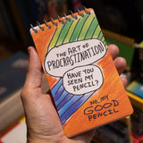 Libreta espiral: "The art of procrastination"