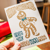 Postal "Happy Christmas From the Ginger Dead Man" X DEAR GOOFS