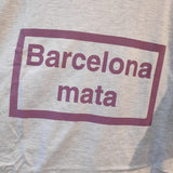 Camiseta "Barcelona Mata" (gris texto lila)  X BARCELONA MATA