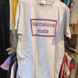 Camiseta "Barcelona Mata" (gris texto lila)  X BARCELONA MATA