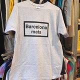 Camiseta "Barcelona Mata" (gris texto negro)  X BARCELONA MATA