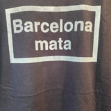 Camiseta "Barcelona Mata" (Negra texto turquesa)  X BARCELONA MATA