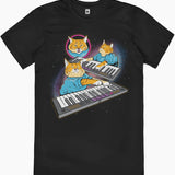 Camiseta Gato tocando el piano