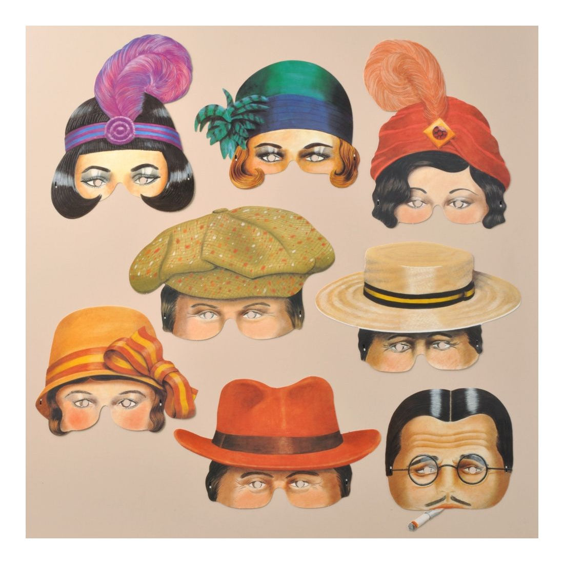 Máscara victoriana de papel (varias)