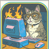 Postal "As purr my last email..." X OHH DEER