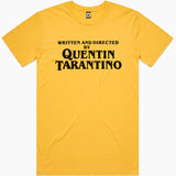 Camiseta "Written and Directed By Quentin Tarantino" (amarilla)