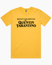 Camiseta "Written and Directed By Quentin Tarantino" (amarilla)