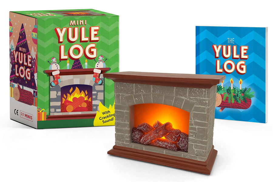 Mini Yule Log: chimenea navideña de sobremesa