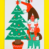 Postal Navidad Riso "Decorando el árbol" X YUK FUN