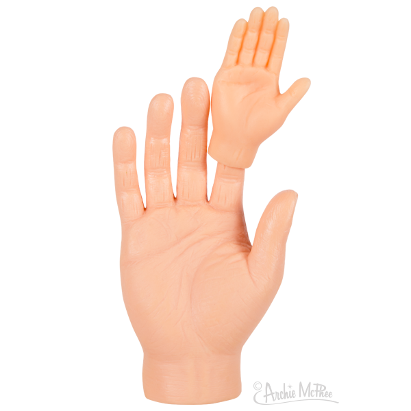Mini-manos diminutas para los dedos de las manos diminutas