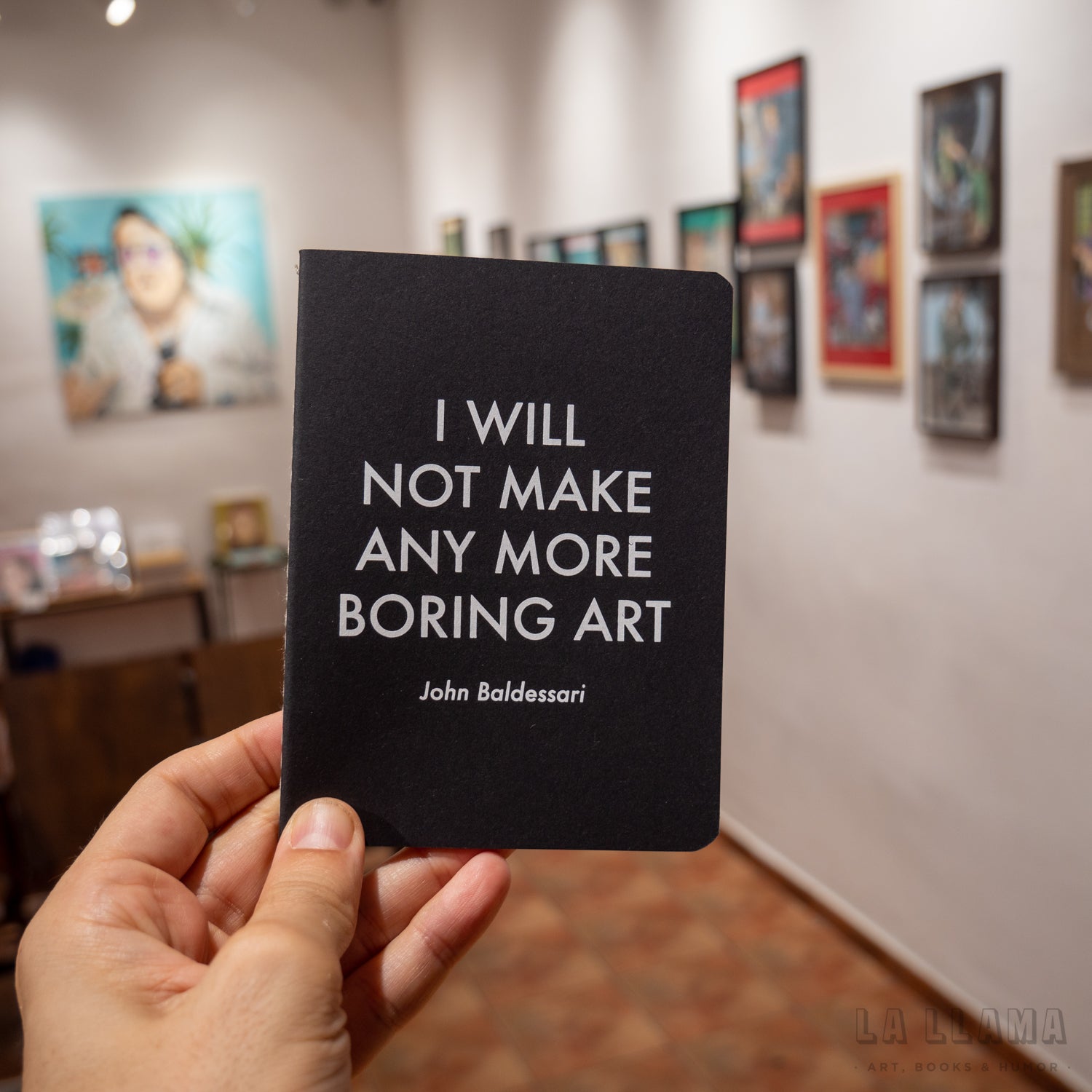 Libreta pequeña "I Will Not Make Any More Boring Art" John Baldessari
