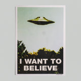 Póster "I want to believe" (a color) X XENO POP