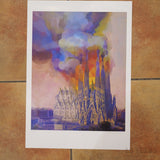 LAMASQWERTY | Print A2 "Sagrada Familia en llamas"