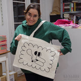 Tote bag ancha Pájaro fumando X YUKFUN