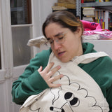 Tote bag ancha Pájaro fumando X YUKFUN