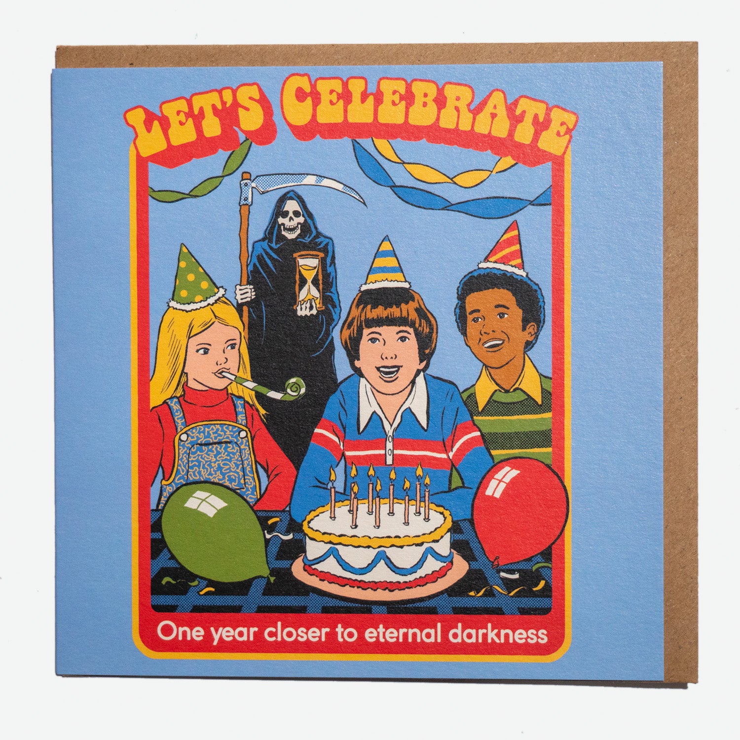 Postal "Let's celebrate one year closer to eternal darkness" X OHH DEER