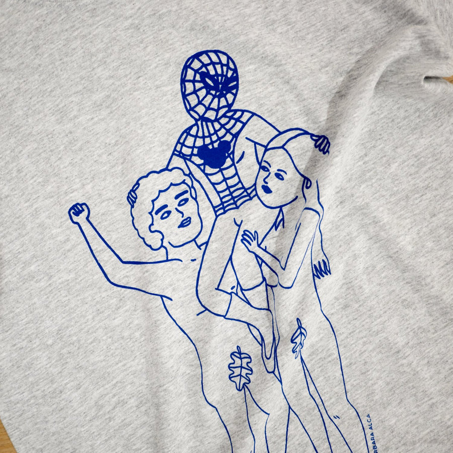 BÁRBARA ALCA | Camiseta Spiderman en gris