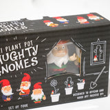 Set de 4 Mini-gnomos traviesos para macetas