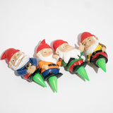 Set de 4 Mini-gnomos traviesos para macetas