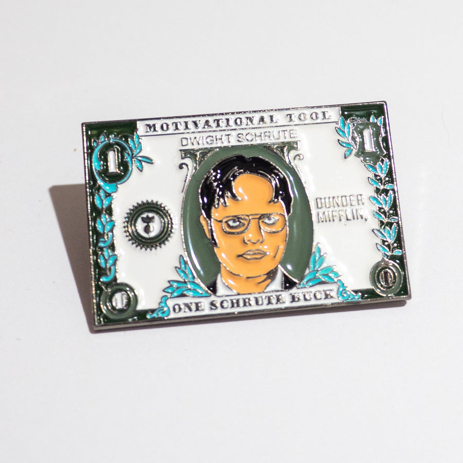 Pin de un dólar de Dwight