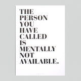 Postal "The person you have called is mentally not available"