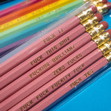 Kit 6 Lápices Rosa "Fuck"