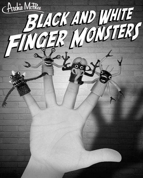 Monstruo para los dedos, edición en blanco y negro