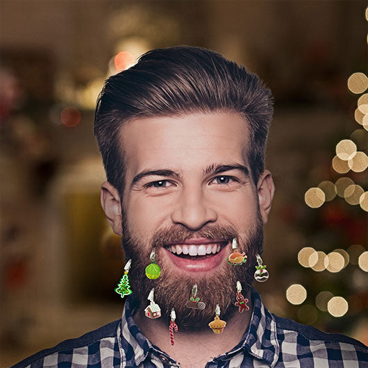 Adornos navideños para la barba